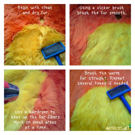 how to fix fake fur on clothes after in dryer